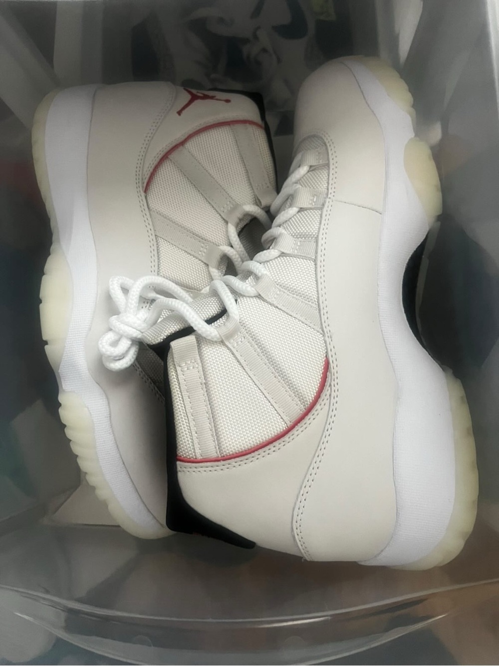 Jordan Men’s Sneakers White with Red and Black Accents